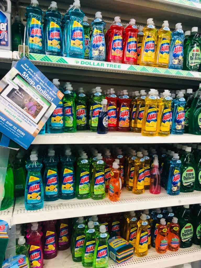 cleaning supplies at dollar tree