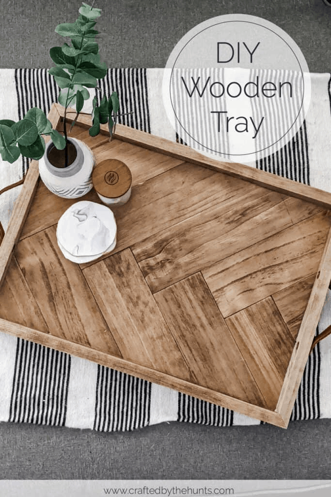DIY Wooden Herringbone Tray