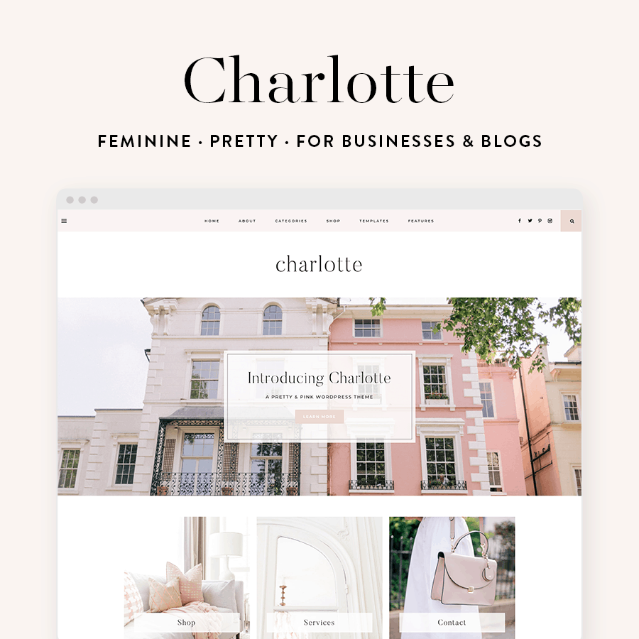 Best Feminine Blog Themes | 17th Ave Charlotte Theme