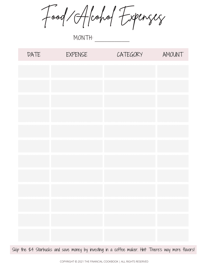 FREE Printable Expense Tracker: Downloadable Budget Binder - The ...
