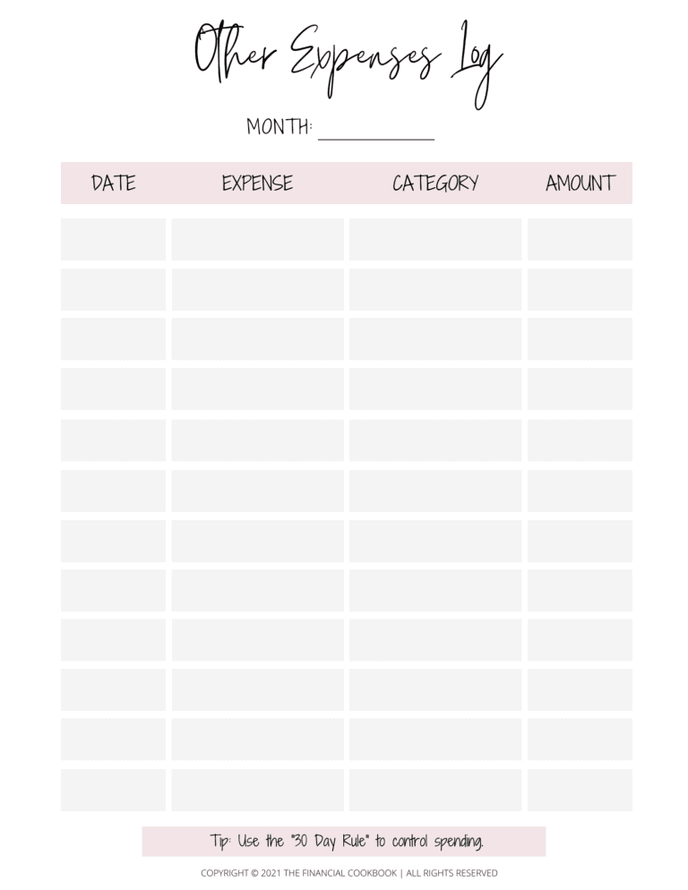 FREE Printable Expense Tracker: The Downloadable Budget Binder You Need ...